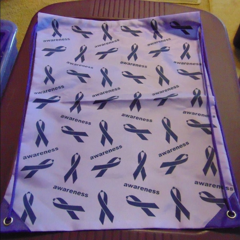 Cancer Awareness Drawstring Backpack